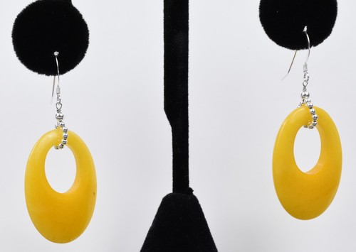 Sterling silver oval earrings - oval,