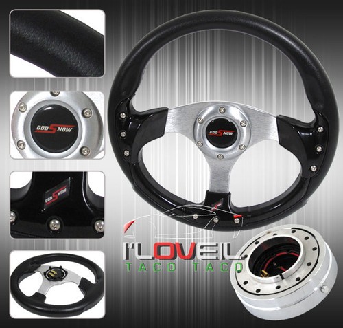 320mm blk steering - wheel, grip