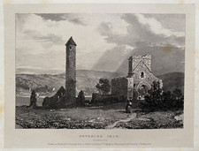 1830 Antique Print; Devenish Isle, Co. Fermanagh after Harding / Newenham