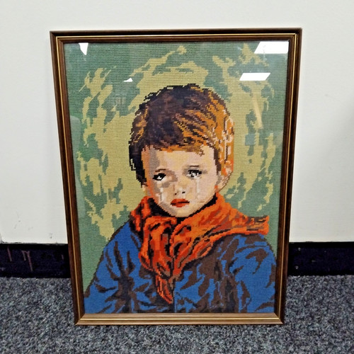 Vintage needlepoint art - needlepoint,
