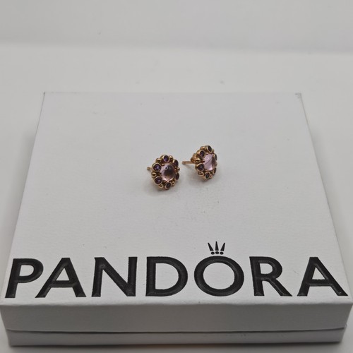 Pandora earrings rose gold - earrings,