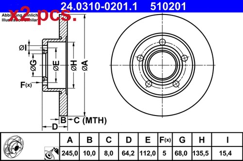Pcs rear brake - rear,