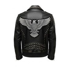 Studded Black Leather Biker