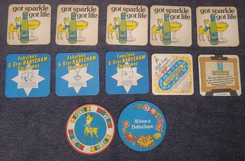 Vintage babycham beer mats - babycham,