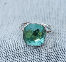 Aquamarine Silver Ring, 925