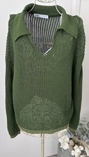 Zara Open Knit Green Jumper
