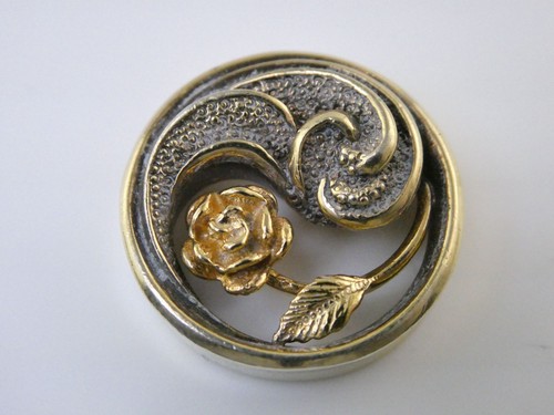 Vintage unmarked gilt sterling - gilt,
