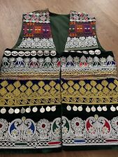 Afghan Traditional Men velvet vest  Coat braided embroidery New Size 46/66cm