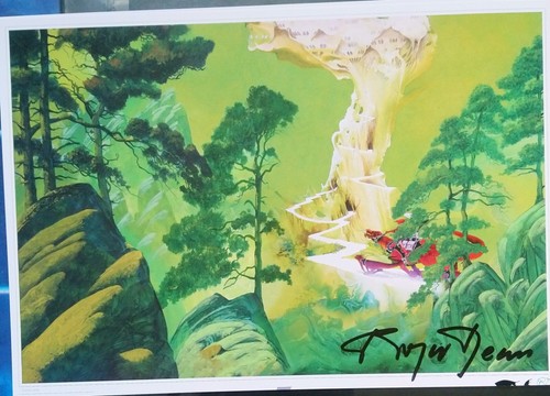 Roger dean hand signed green - roger,