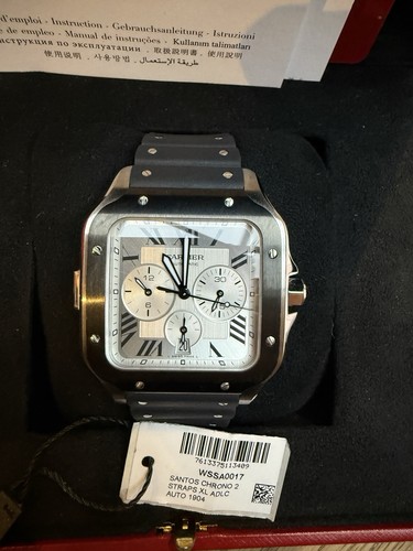 Cartier santos silver men - cartier,
