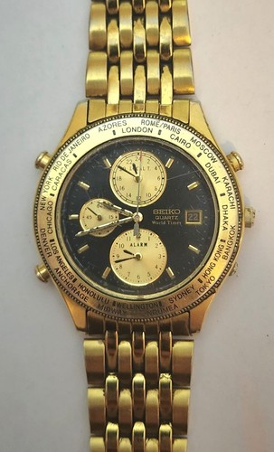 Seiko 5t52 7a2a world - seiko,