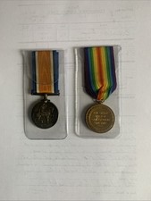 1914-18 Medal Pair Awarded To Pte Ernest Bullingham   9th Gloucestershire Regt