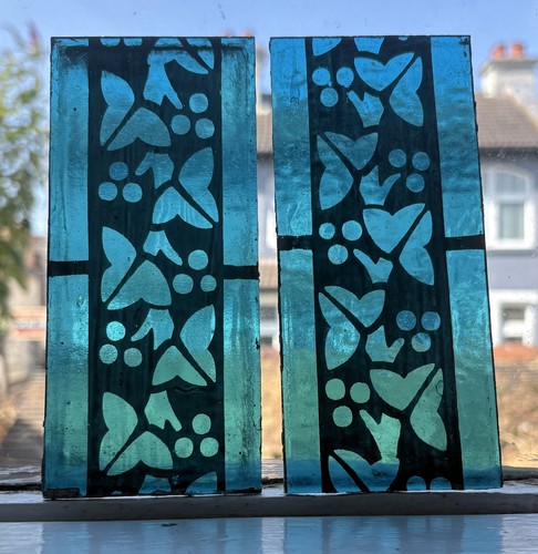 Antique church stained glass - stained,