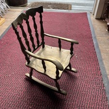 Large Vintage Solid Brass Rocking Chair