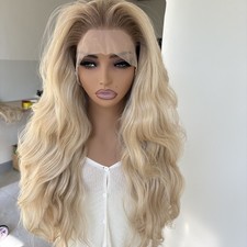 Long Wavy Highlight Blonde