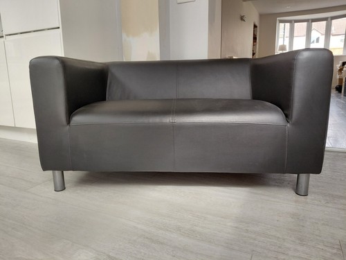 Habitat black seater - habitat, sofa