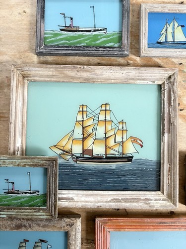 Nautical reverse glass - nautical,