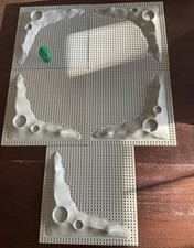 5 X Vintage Lego Grey Moon Base Boards 10” X 10” 