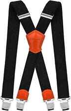 Mens Braces Very Strong Metal Clips Wide Heavy Duty Suspenders One Size 4cm 1.5"