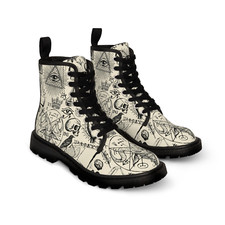 Ladies Occult Evil  Custom Made Designer Boots. UK Design and Supplier.