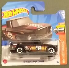 HOT WHEELS 2022 '63 STUDEBAKER CHAMP, BLACK/RED, SHORT CARD.
