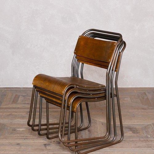Vintage stacking chairs wooden - chairs,