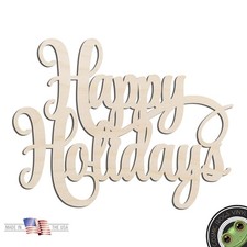 Happy Holidays Word Text Laser