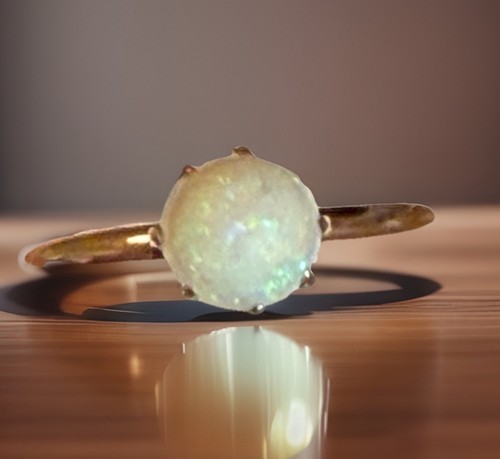 Antique opal kt gold - antique, ring