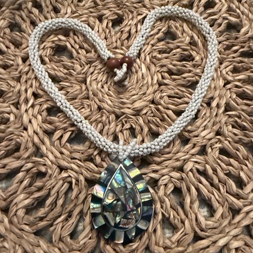 Abalone shell pendant necklace - abalone,