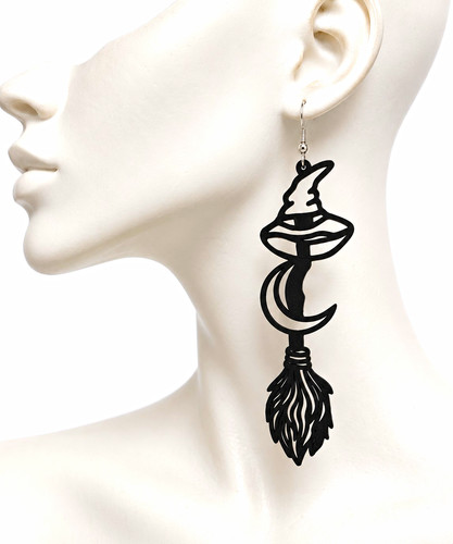 Printed black witch - black,