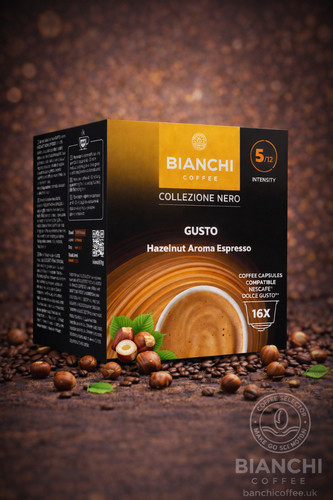 Bianchi gusto hazelnut coffee - gusto,