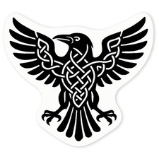 'Celtic Raven' Clear Sticker