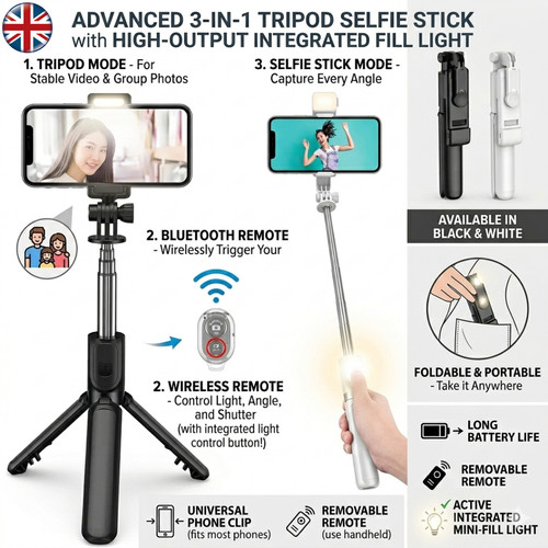 Bluetooth selfie tripod - bluetooth,