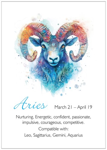 Star sign zodiac unframed - zodiac,