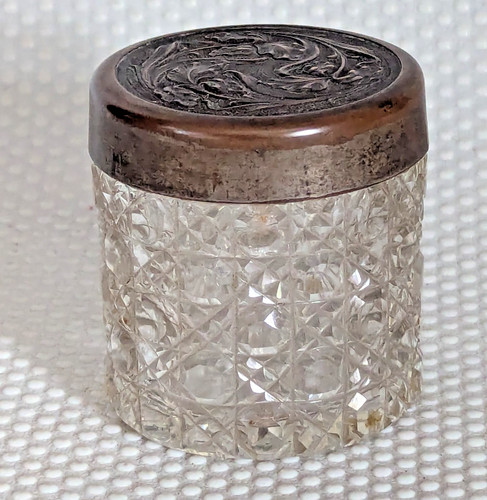 Vintage round trinket bottle - vintage,