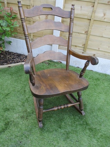 Vintage wooden rocking chair - rocking,