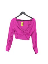 Zara Women's Cardigan S Purple 100% Viscose V-Neck Cardigan