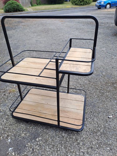 Tier drinks trolley - 2-tier, metal