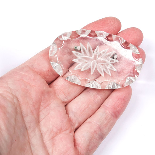 Vintage 1940s reverse carved - vintage,
