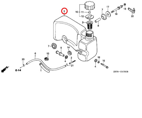 Genuine honda fuel - genuine, tank
