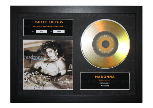 Madonna signed gold - gold, disc