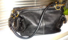JIGSAW RETRO BLACK 100% LEATHER SHOULDER BAG