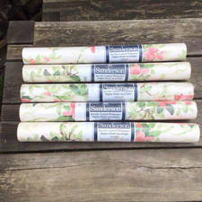 5 Vintage Sealed Sanderson Wallpaper Same Batch - Pink Floral Blossom Design