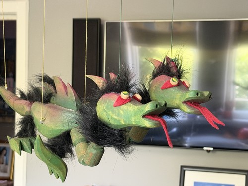 Vintage double headed green - headed,