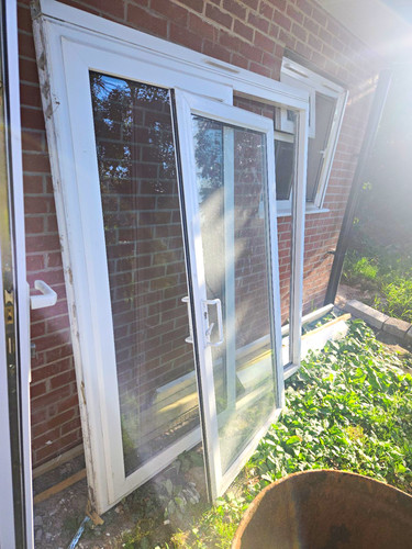 White upvc single patio door - single,
