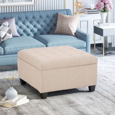 Footstool with pressure hinge