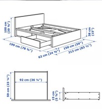 IKEA MALM Bed frame, high, w 2