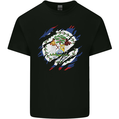 Torn belize flag belizean day - belize,