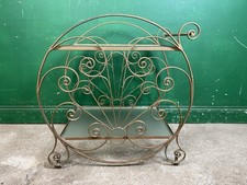 Vintage Metal Glass Side Table