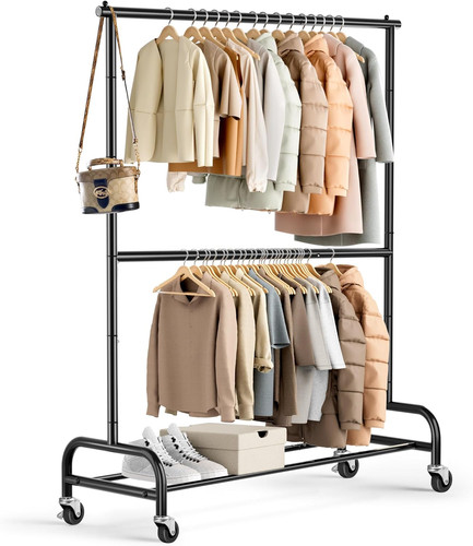 Double clothes rail wheels - clothes,